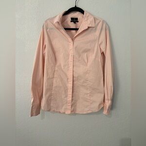 J.Crew 365 Curvy Slim Stretch Button Down Blouse Women’s Size 8 Tall Pink Coral